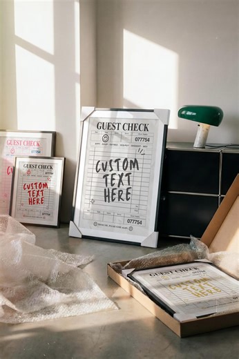 Personalize Guest Check Poster, Typographic Prints, Custom Quotes Poster, Apartment Wall Decor Housewarming Gift - Etsy