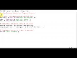 python Program Simple and Compound Interest