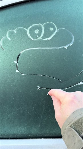 Art éphémère sur vitre givrée ❄️ Le glouton s’invite même en hiver 🐺 👉 Viens te réchauffer avec un panini bien chaud au Snack Le Glouton Numérique à Thouars 🔥🥪 #LeGloutonNumérique #thouars💚 #thouarsais #thouarsvenez