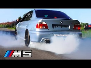 BMW M5 Sound V8 Exhaust E39 Burnout Acceleration REVS Revving Tire Smoke Test Drive BMW Fans Schweiz