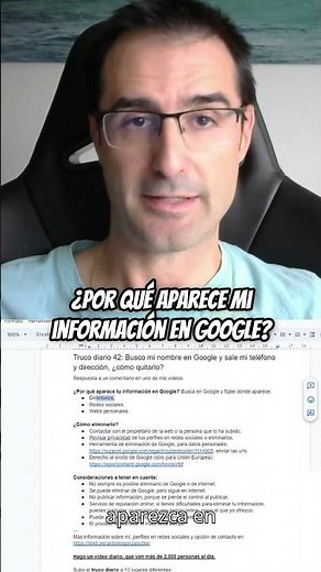¿Por qué aparece mi información en Google? #Google #informacion #aparecer
