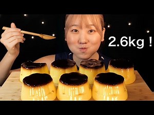 ASMR ハッピープッチンプリン Pudding 푸딩【咀嚼音/大食い/Mukbang/Eating Sounds】