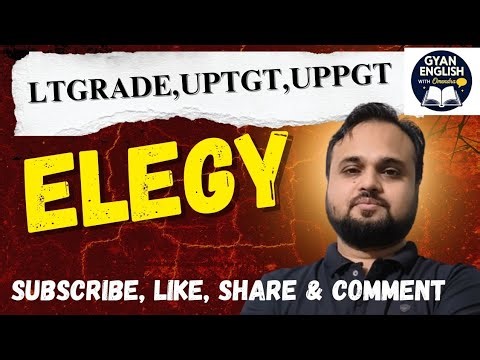 What is Elegy in Poetry?Complete Guide with Examples|#gyanenglish #tgt #pgt #literaryterms #ltgrade