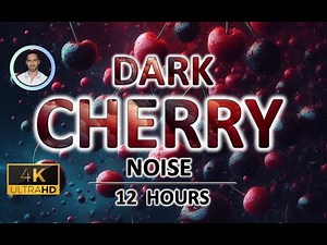 Dark Cherry Red Noise for Rapid Deep Sleep | 12 Hours | BLACK SCREEN | Tinnitus & Anxiety Relief