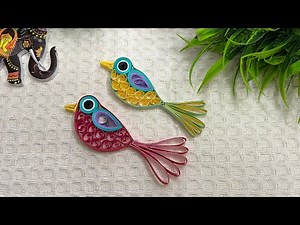 DIY Handmade Quilling paper bird