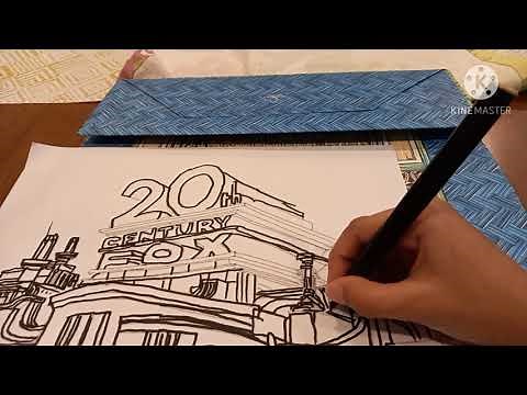 How to draw 20th century fox logo (Tutorial in description)