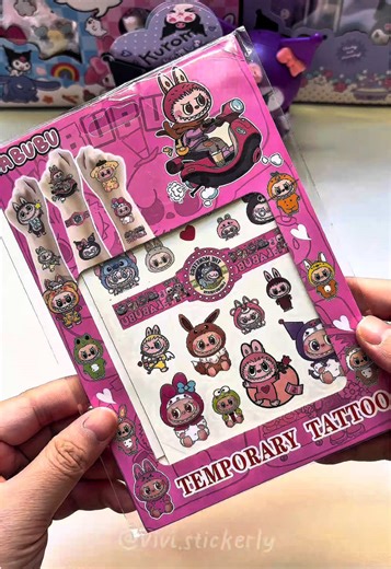 labubu temporary tattoo sticker #labubu #vivistickerly