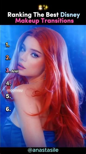 Ranking The Best Disney Makeup Transitions 👸 #makeuptransition #tiktokviral