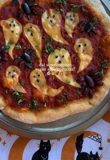 Vegan Ghost Pizza Recipe — Dairy-Free Halloween Pizza