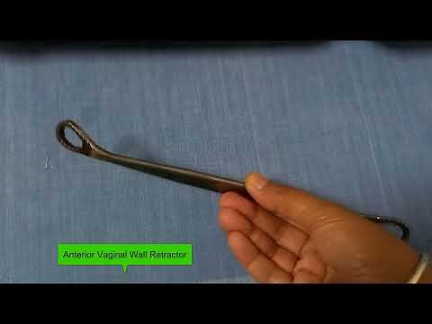 Gynecology Anterior vaginal wall retractor Obstetrics Real instrument uses real