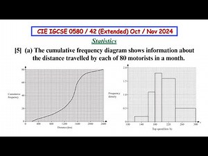 Q5 - The cumulative frequency diagram shows information about the distance travelled by each of...
