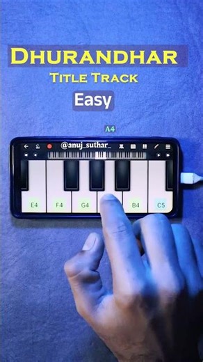 Learn Dhurandhar Title Track on Mobile Piano | Super Easy Notes | Walk Band Instrumental