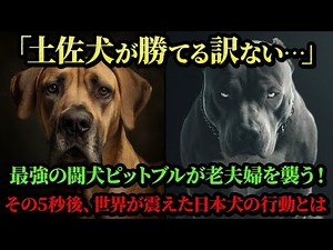 [Overseas Reactions] Pit bull defeated by Tosa dog in 5 seconds... The world was shocked by the "...