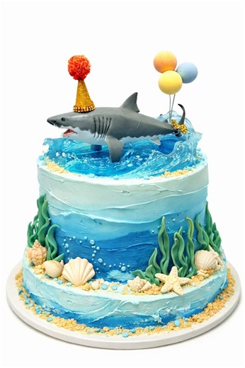 Shark Cake Topper Birthday, Baby Shark Party Decorations, Ocean Theme Cake Decor, Under the Sea Centerpiece, Boy Birthday Cake Topper - Etsy