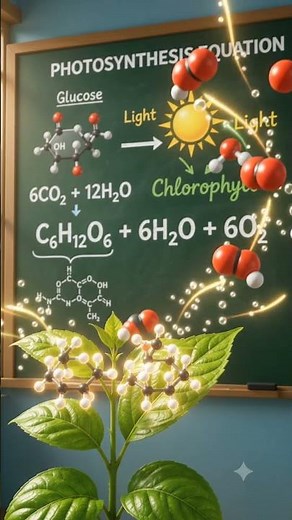 PHOTOSYNTHESIS Equation | ☀️ The Equation That Powers Plant Life! #10thbiology #learningbits