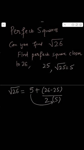Can you find square root of 26? Linear approximation helps you with this. #mathconfidence #calculus