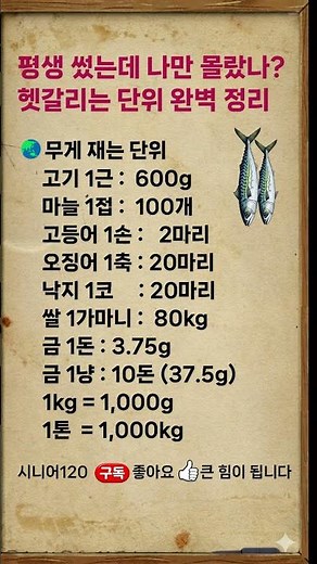 평생 썼는데 나만 몰랐나 헷갈리는 단위 완벽 정리 무게 #무게 #단위 #