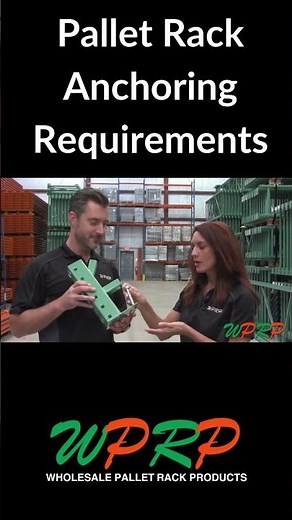 Pallet Rack Anchoring Requirements #palletrack #wprp #anchoring #wholesalepalletrackproducts