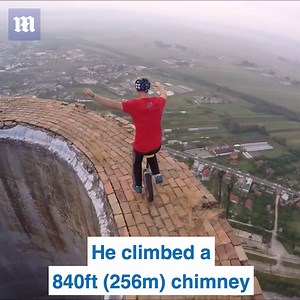 This is insane! He could fall at any moment! 😱 😱 | Daily Mail Australia
