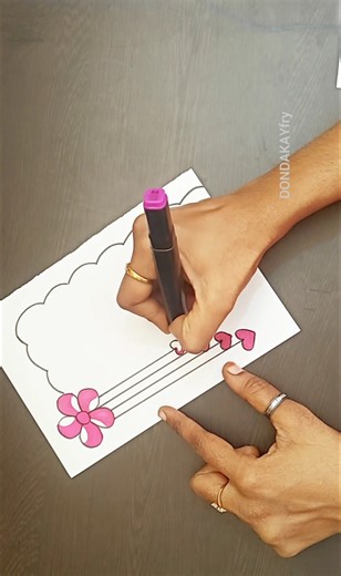 Quick and easy project work design borders|School project work border designs #shorts