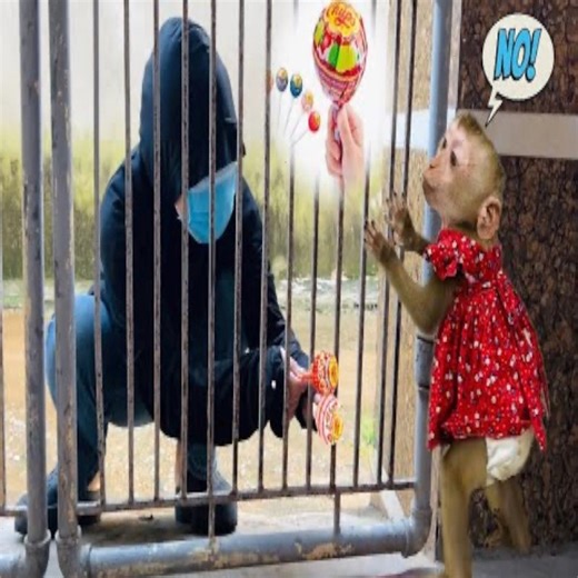 Omg ! Diana monkey escapes temptation | Slingshot ride