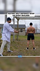 Testing Self Defence Whip On Bodybuilder!! 💪 | Marty and Michael