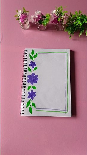 Easy front page design ideas for project🪻🌿 #frontpage #coverpage #shorts