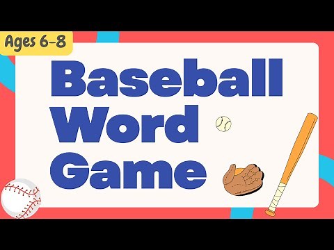 Fun Baseball Word Game Challenge! For Kids Ages 6 to 8