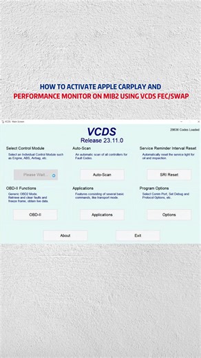 HOW TO ACTIVATE APPLE CARPLAY AND PERFORMANCE MONITOR ON MIB2 USING VCDS FEC/SWAP #mib2 #carplay #audi #vcds #vag