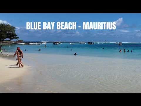 BLUE BAY BEACH #mauritius Epic 4K Drone Tour & Beach Walk at – Turquoise Paradise Explored!