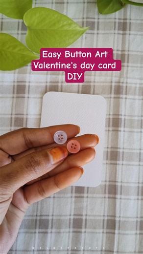 2 Minutes Valentine’s Day Greeting Card with Buttons | Easy DIY