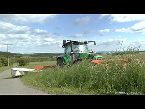 Deutz Agrotron K110 mit Kuhn GMD 802 Lift Control und GMD 702f am Mähen