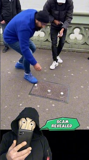 The three cups and ball scam exposed! #scam #gaming #tricks #magic #magictricks