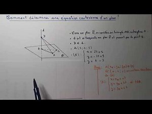 TS : Géométrie vectorielle : Équation cartésienne d'un plan (1) ?