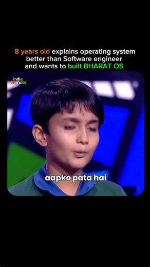 India Founders | Founders India on Instagram: "8 years old explains operating system better than Software engineer and dream to bharat OS #business #founder #entrepreneur #os #operatingsystem"