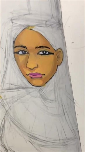 Drawing Isis, the goddess of magic and motherhood | #art #shorts #fyp #trending #sketchbook #antiai