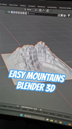Create Mountains in Blender 🔥 #3dart #blender #blender3d #blendertutorial #blendertips