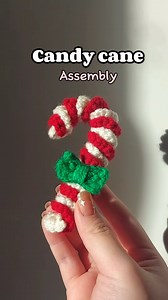Candy cane crochet tutorial [ Assembly] 🧸🤎🎄 #christmas #christmascountdown #christmasaesthetic #holiday #christmasdecor #candycane #christmasdecorating #chrochet #chrocheting #crochetchristmas #crochettutorial #tutorial #tutorials | Crochet Creator