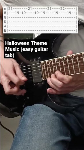 Halloween Theme Music - easy guitar riff with tabs