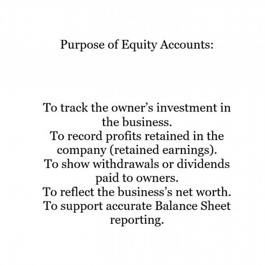Equity Account - Bookkeeping Accounting