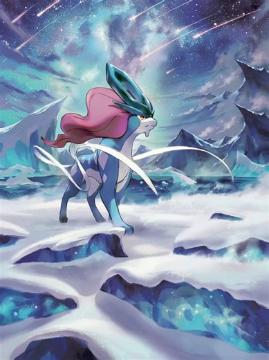 SUICUNE V — CROWN ZENITH Suicune has always been one of the most elegant legendary Pokémon. In the Johto lore it’s tied to purification and rebirth, revived by Ho-Oh after the Burned Tower tragedy. Alongside Raikou and Entei, it represents the calm and graceful side of the legendary trio — often portrayed gliding across water as if it barely touches the surface. Raw near-mint copies of this Crown Zenith Galarian Gallery card usually sit around $40–50 USD (~$55–70 CAD). PSA 10 copies tend to land