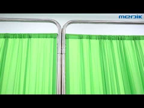 MK-N01 Green 4 Panel Hospital Privacy Screen