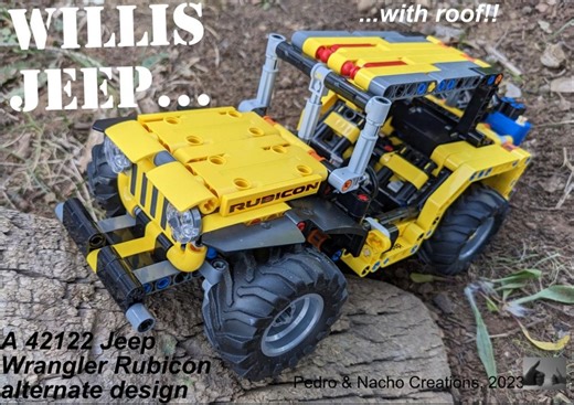 LEGO MOC-145348 Willis Jeep (42122 Jeep Wrangler) with roof! (Technic 2023)