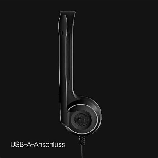 EPOS PC7 USB Mono-Headset für PC & Mac - Leichtes kabelgebundenes On-Ear-Headset, Mikrofon mit Geräuschunterdrückung, USB Plug-and-Play, Kristallklarer Klang, für Büroanrufe, Business, Online-Meetings