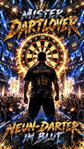 🎯🔥 NEUN PFEILE. EIN TRAUM. EIN PERFEKTES SPIEL. 🔥🎯 Die Halle wird still. Der Puls hämmert. Drei Pfeile in der Hand – und plötzlich zählt nur noch dieser eine Moment. ⚡ Triple Zwanzig. 🎯 Triple Zwanzig. 🎯 Triple Zwanzig. 🎯 Der Fokus sitzt. Das Board brennt. Die Menge eskaliert. 🔥🤯 👑 MISTER DARTLOVER – NEUN-DARTER IM BLUT 👑 Kein Vielleicht. Keine Ausreden. Nur Oche, Board und dieser verdammte Wille, den letzten Dart EISKALT REINZUNAGELN! 💥🎯 ACHT SIND DRIN … Die Halle hält den Atem an 