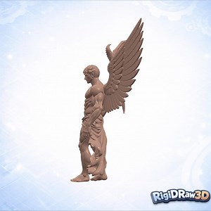 Muscular Angel With Dual Wings – RDW3D-AXISO