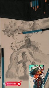 how to draw deku midoria timelapse#mha#drawing