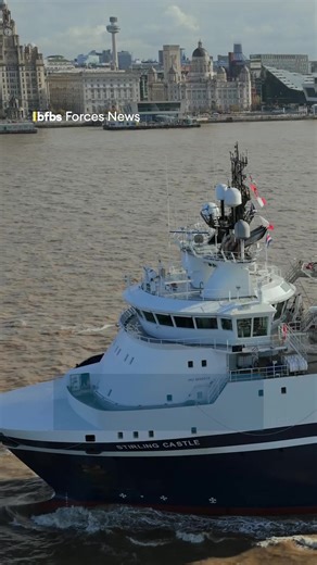 She sets sail as a Royal Navy warship⚓️ HMS Stirling Castle, a specialist mothership and minehunter, has left Merseyside for sea trials following her handover from the Royal Fleet Auxiliary See her on the way to conquer the waves⬇️ | Forces News