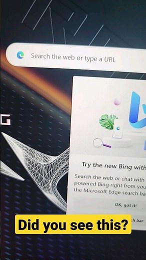 NEW Bing Search Bar on Windows Home Screen #shortsfeed