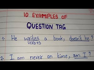 10 QUESTION TAG // 10 Examples of QUESTION TAG // Examples of QUESTION TAG in english
